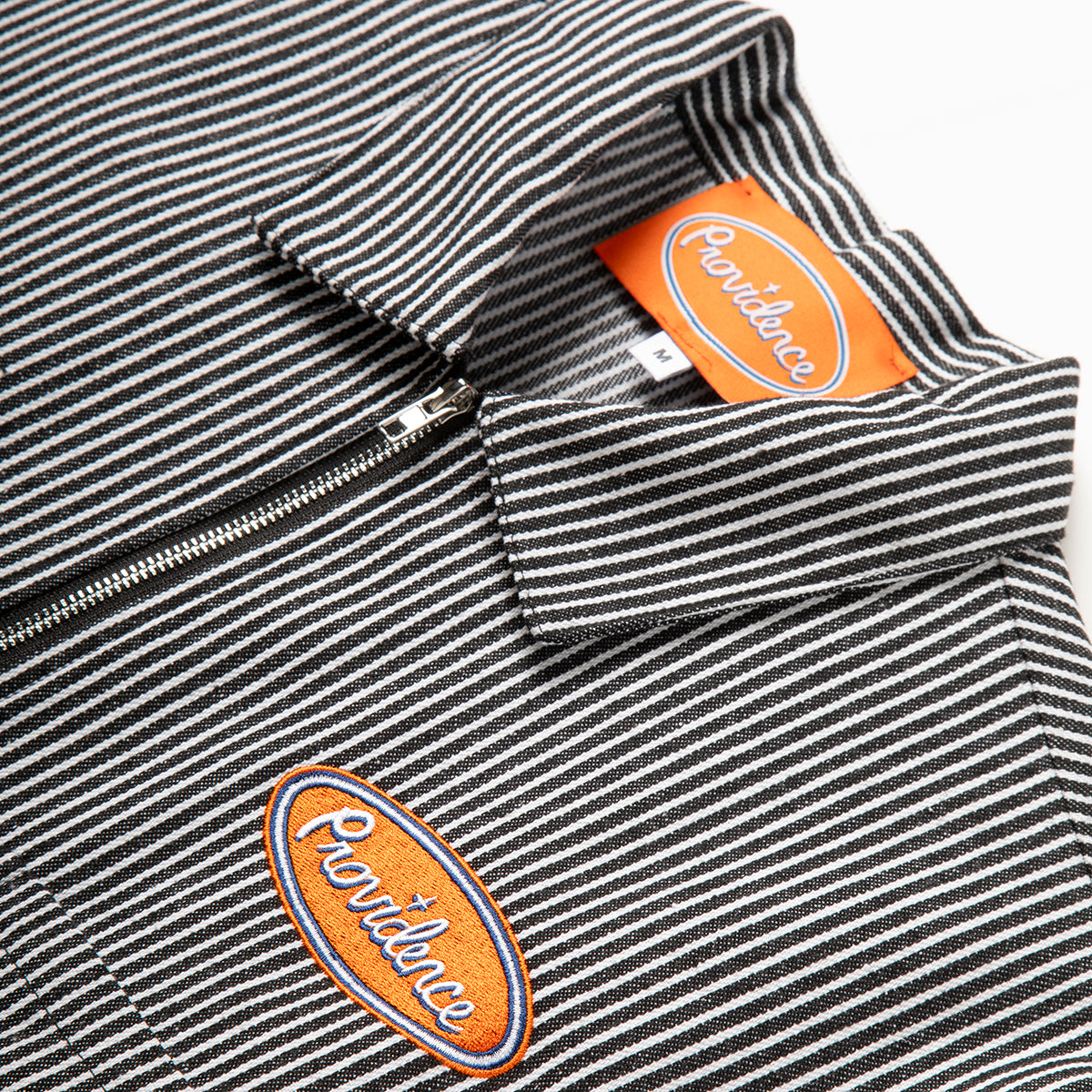 Hickory Stripe Orange Tab Short Sleeve Work Shirt